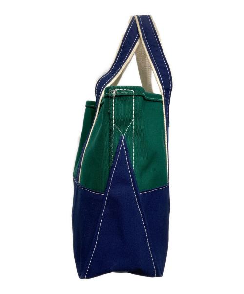 L.L.Bean（エルエルビーン）L.L.Bean (エルエルビーン) BEAMS (ビームス) BOAT AND TOTE（ボート アンド トート） グリーン×ネイビーの古着・服飾アイテム