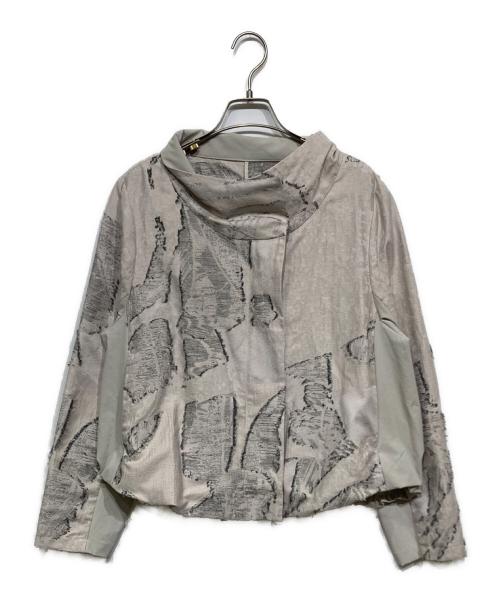 芽風（メフウ）芽風 (メフウ) コラージュジャガード ジャケット 14225060 ホワイト サイズ:38の古着・服飾アイテム