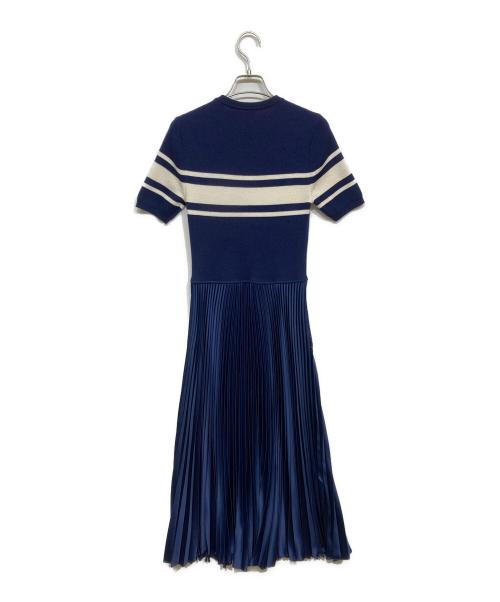 POLO RALPH LAUREN（ポロ・ラルフローレン）POLO RALPH LAUREN (ポロ・ラルフローレン) ハイブリッドウールブレンドプリーツワンピース ネイビー サイズ:XSの古着・服飾アイテム