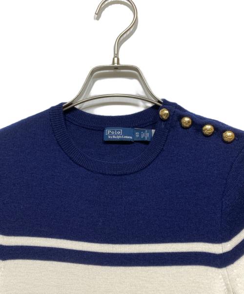 POLO RALPH LAUREN（ポロ・ラルフローレン）POLO RALPH LAUREN (ポロ・ラルフローレン) ハイブリッドウールブレンドプリーツワンピース ネイビー サイズ:XSの古着・服飾アイテム