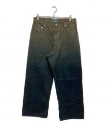 UNFOLLOW（アンフォロー）の古着「indigo layer dye wardrobe jeans　25030684001230」｜インディゴ×ブラウン