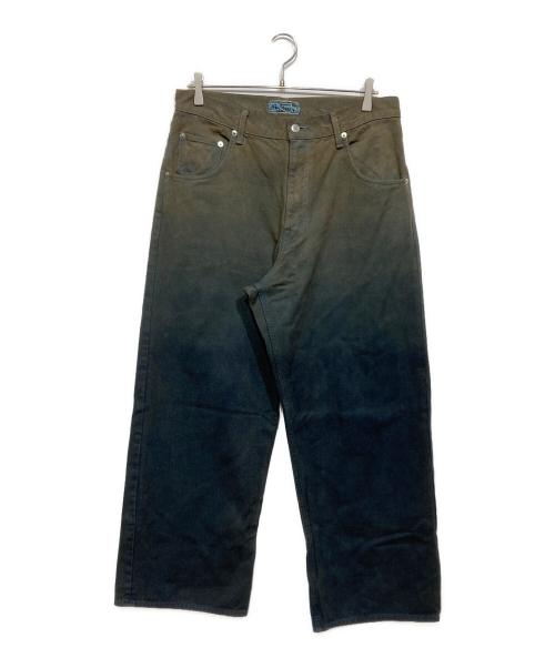 UNFOLLOW（アンフォロー）UNFOLLOW (アンフォロー) indigo layer dye wardrobe jeans　25030684001230 インディゴ×ブラウン サイズ:3の古着・服飾アイテム