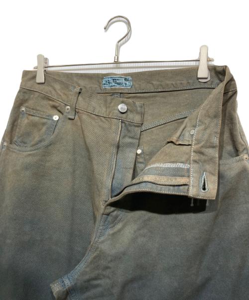 UNFOLLOW（アンフォロー）UNFOLLOW (アンフォロー) indigo layer dye wardrobe jeans　25030684001230 インディゴ×ブラウン サイズ:3の古着・服飾アイテム