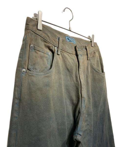 UNFOLLOW（アンフォロー）UNFOLLOW (アンフォロー) indigo layer dye wardrobe jeans　25030684001230 インディゴ×ブラウン サイズ:3の古着・服飾アイテム