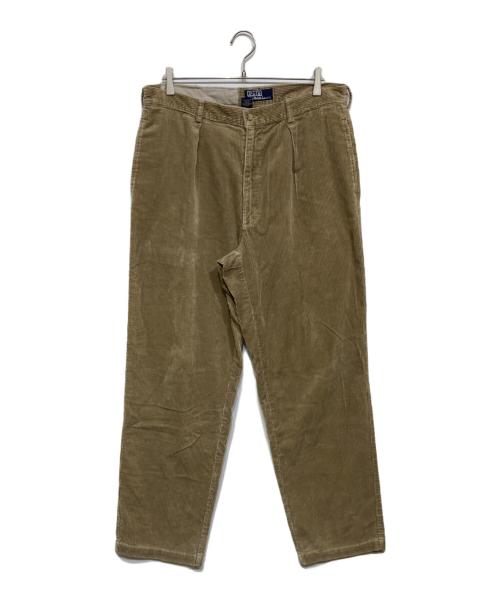 POLO RALPH LAUREN（ポロ・ラルフローレン）POLO RALPH LAUREN (ポロ・ラルフローレン) 1タックコーデュロイパンツ ベージュ サイズ:34の古着・服飾アイテム