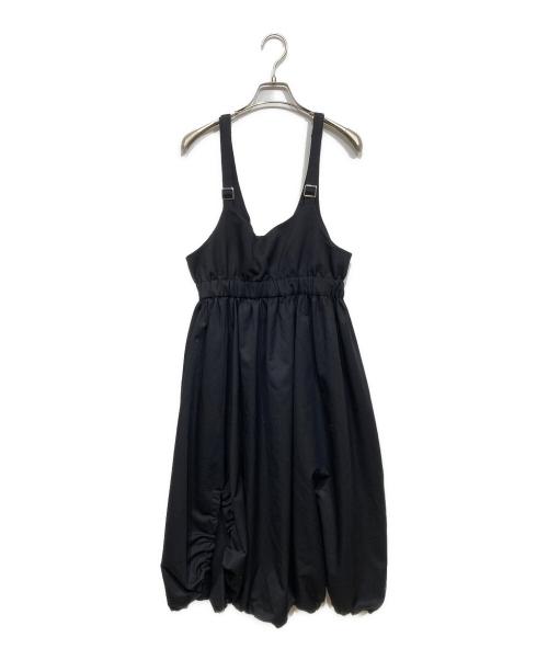 noir kei ninomiya（ノワール ケイ ニノミヤ）noir kei ninomiya (ノワール ケイ ニノミヤ) バルーンツ吊りジャンパースカート ブラック サイズ:ＸＳの古着・服飾アイテム