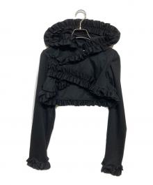 noir kei ninomiya（ノワール ケイ ニノミヤ）の古着「フリルクロップドブラウス」｜ブラック