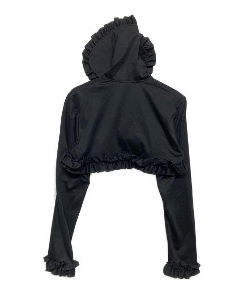 noir kei ninomiya（ノワール ケイ ニノミヤ）noir kei ninomiya (ノワール ケイ ニノミヤ) フリルクロップドブラウス ブラック サイズ:Ｓの古着・服飾アイテム