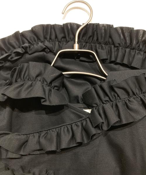 noir kei ninomiya（ノワール ケイ ニノミヤ）noir kei ninomiya (ノワール ケイ ニノミヤ) フリルクロップドブラウス ブラック サイズ:Ｓの古着・服飾アイテム