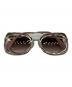 MIU MIU (ミュウミュウ) カットアウトデザイン スクエアサングラス ピンク×ゴールド サイズ:SIZE 64□16 145：14000円