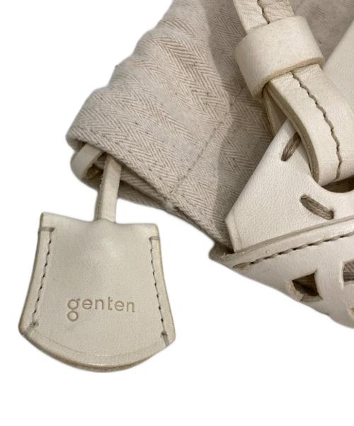 genten（ゲンテン）genten (ゲンテン) サスカットバスケット ショルダーバッグ ホワイトの古着・服飾アイテム