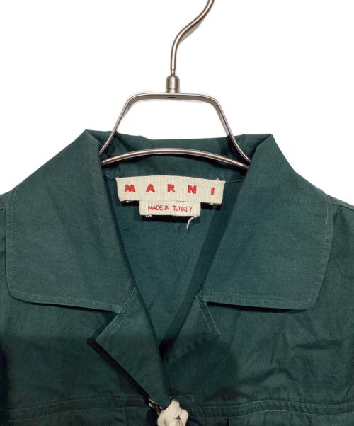 MARNI（マルニ）MARNI (マルニ) オープンカラーリボンシャツ グリーン サイズ:38の古着・服飾アイテム
