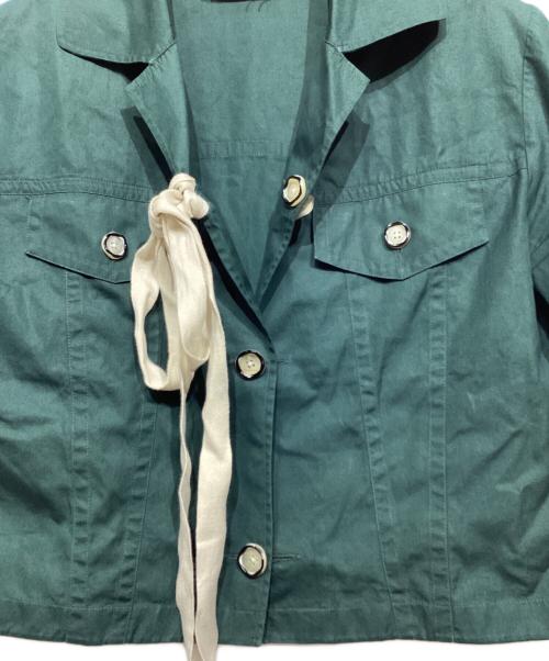 MARNI（マルニ）MARNI (マルニ) オープンカラーリボンシャツ グリーン サイズ:38の古着・服飾アイテム