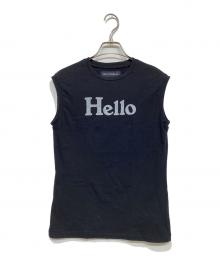 MADISON BLUE（マディソンブルー）の古着「HELLO NOSLEEVE TEE」｜ブラック