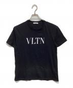 VALENTINOヴァレンティノ）の古着「VLTNロゴTシャツ」｜ブラック