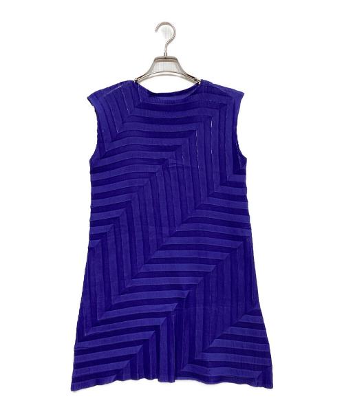 me ISSEY MIYAKE（ミーイッセイ ミヤケ）me ISSEY MIYAKE (ミーイッセイ ミヤケ) チュニックブラウス ブルー サイズ:Freeの古着・服飾アイテム