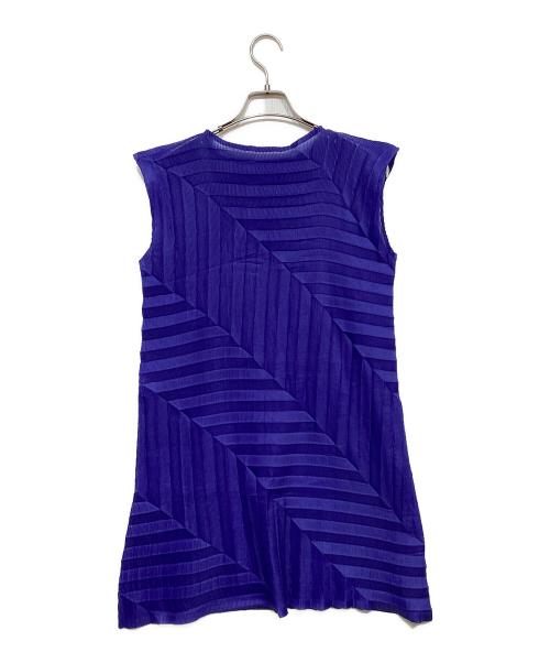 me ISSEY MIYAKE（ミーイッセイ ミヤケ）me ISSEY MIYAKE (ミーイッセイ ミヤケ) チュニックブラウス ブルー サイズ:Freeの古着・服飾アイテム