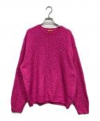 SUPREMEシュプリーム）の古着「Small Box Waffle Sweater」｜ピンク