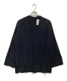 BLACKBIRD（ブラックバード）の古着「プルオーバーカットオフシャツ」｜ブラック