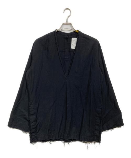 BLACKBIRD（ブラックバード）BLACKBIRD (ブラックバード) プルオーバーカットオフシャツ ブラック サイズ:1の古着・服飾アイテム