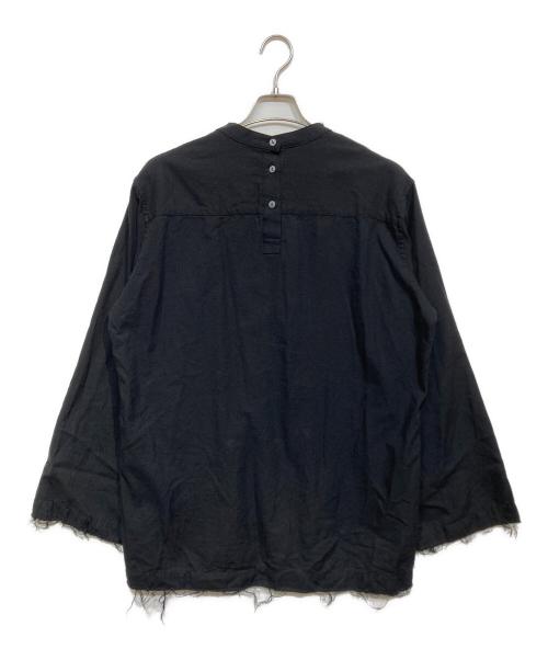 BLACKBIRD（ブラックバード）BLACKBIRD (ブラックバード) プルオーバーカットオフシャツ ブラック サイズ:1の古着・服飾アイテム