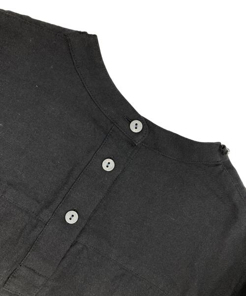 BLACKBIRD（ブラックバード）BLACKBIRD (ブラックバード) プルオーバーカットオフシャツ ブラック サイズ:1の古着・服飾アイテム