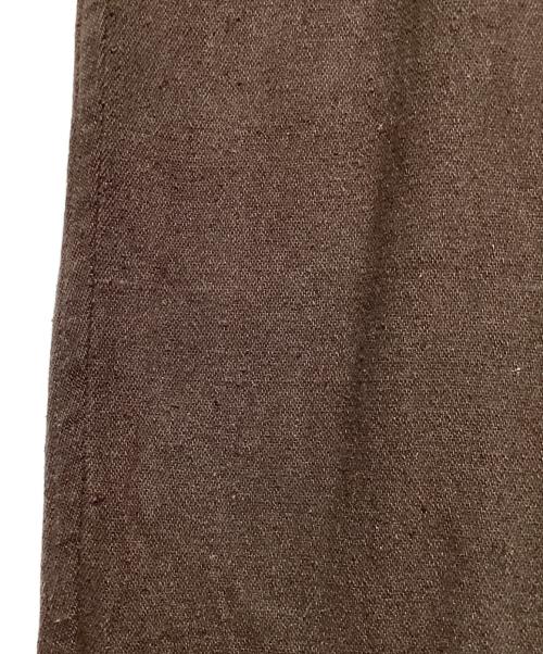 COMOLI（コモリ）COMOLI (コモリ) シルクネップ テーパードパンツ ブラウン サイズ:1の古着・服飾アイテム