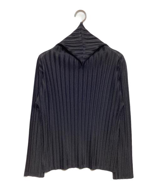 PLEATS PLEASE（プリーツプリーズ）PLEATS PLEASE (プリーツプリーズ) タートルネックプリーツカットソー ブラック サイズ:3の古着・服飾アイテム