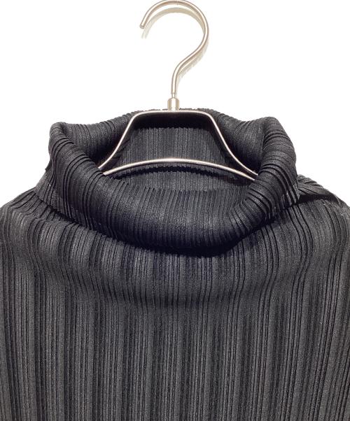 PLEATS PLEASE（プリーツプリーズ）PLEATS PLEASE (プリーツプリーズ) タートルネックプリーツカットソー ブラック サイズ:3の古着・服飾アイテム