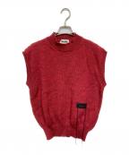 MAGLIANOマリアーノ）の古着「Patched Knit Vest」｜レッド