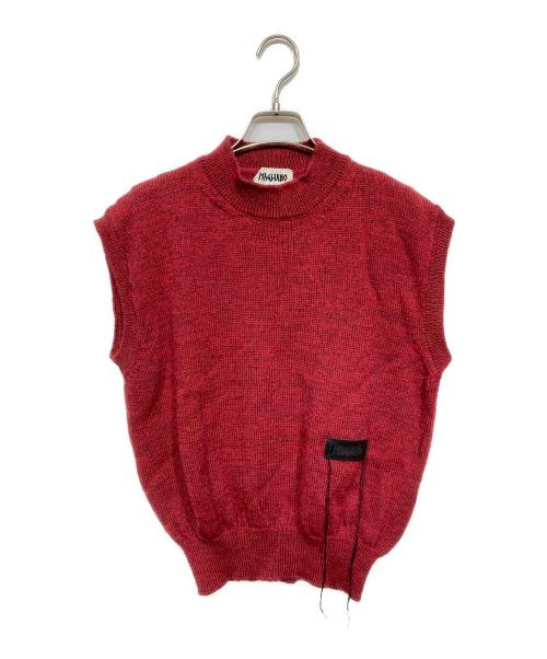 MAGLIANO（マリアーノ）MAGLIANO (マリアーノ) Patched Knit Vest レッド サイズ:Mの古着・服飾アイテム