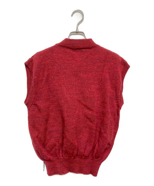 MAGLIANO（マリアーノ）MAGLIANO (マリアーノ) Patched Knit Vest レッド サイズ:Mの古着・服飾アイテム