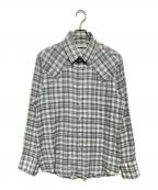 CARTER YOUNGカーターヤング）の古着「WESTERN BUSINESS SHIRT ICE PLAID」｜ブルー×ホワイト