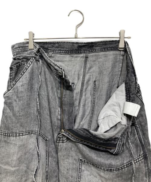 CAHLUMN（カウラム）CAHLUMN (カウラム) リネンデニム ペインターパンツ　1043390900039　 グレー サイズ:XLの古着・服飾アイテム