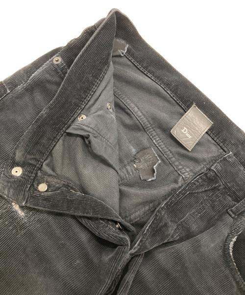 DIOR HOMME（ディオール オム）DIOR HOMME (ディオール オム) リペア加工 コーデュロイパンツ ブラック サイズ:31の古着・服飾アイテム