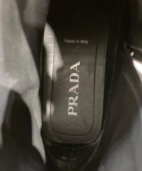 PRADA（プラダ）PRADA (プラダ) サイドジップブーツ ブラック サイズ:8 1/2の古着・服飾アイテム