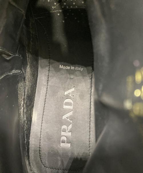 PRADA（プラダ）PRADA (プラダ) サイドジップブーツ ブラック サイズ:8 1/2の古着・服飾アイテム