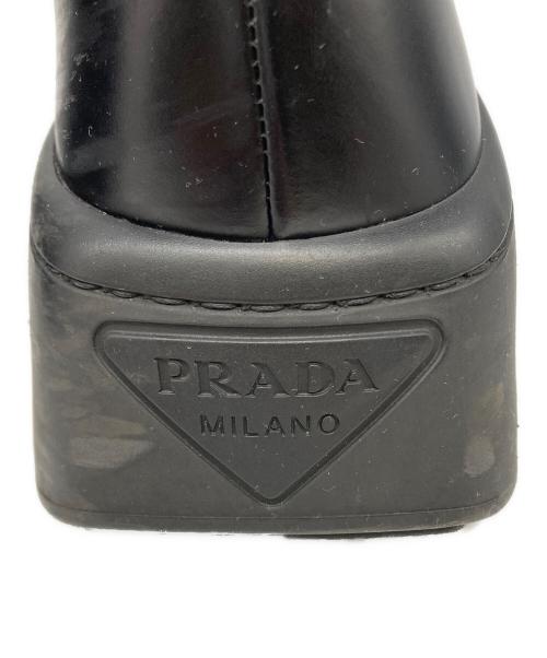 PRADA（プラダ）PRADA (プラダ) サイドジップブーツ ブラック サイズ:8 1/2の古着・服飾アイテム