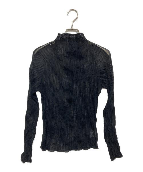ISSEY MIYAKE（イッセイミヤケ）ISSEY MIYAKE (イッセイミヤケ) プリーツカットソー ブラック サイズ:2の古着・服飾アイテム