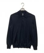 BATONERバトナ―）の古着「SUPERIOR HIGH GAUGE MERINO POLO」｜ブラック