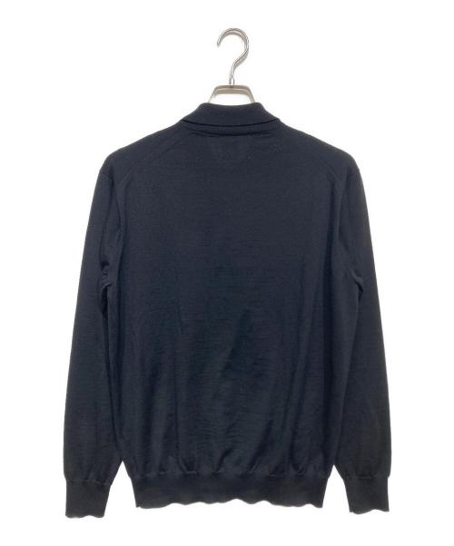 BATONER（バトナ―）BATONER (バトナ―) SUPERIOR HIGH GAUGE MERINO POLO ブラック サイズ:2の古着・服飾アイテム
