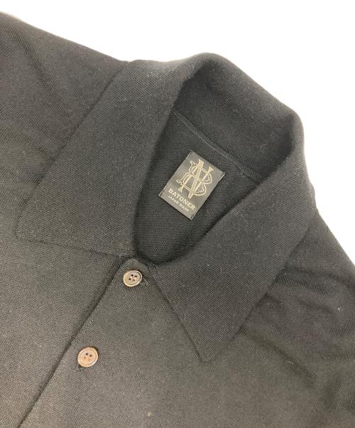BATONER（バトナ―）BATONER (バトナ―) SUPERIOR HIGH GAUGE MERINO POLO ブラック サイズ:2の古着・服飾アイテム
