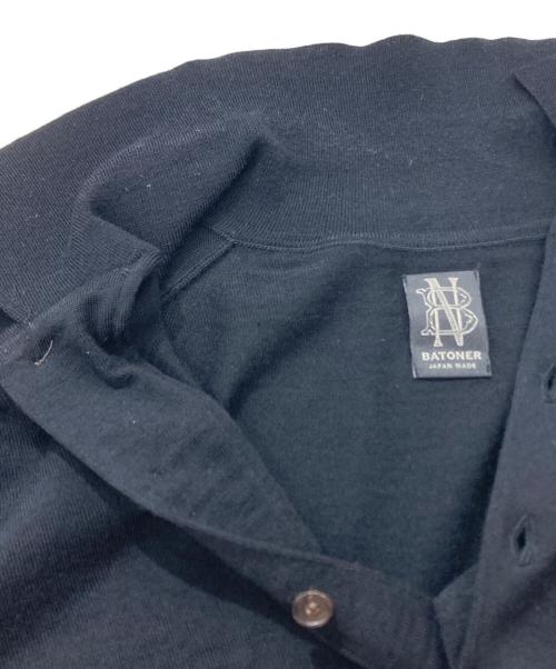 BATONER（バトナ―）BATONER (バトナ―) SUPERIOR HIGH GAUGE MERINO POLO ブラック サイズ:2の古着・服飾アイテム