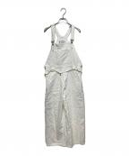 HIANDハイアンド）の古着「Crochet Pattern Overall Pants」｜ホワイト