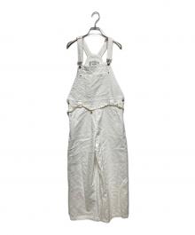 HIAND（ハイアンド）の古着「Crochet Pattern Overall Pants」｜ホワイト