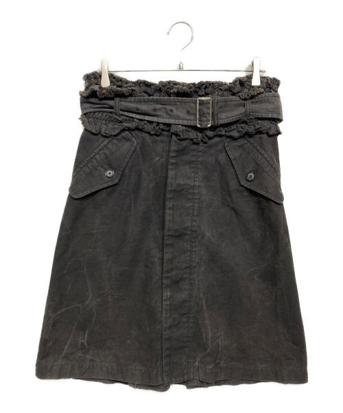 tricot COMME des GARCONS（トリココムデギャルソン）tricot COMME des GARCONS (トリココムデギャルソン) フリルデザインミリタリースカート グレー サイズ:Mの古着・服飾アイテム