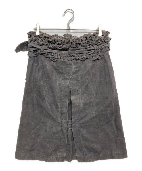 tricot COMME des GARCONS（トリココムデギャルソン）tricot COMME des GARCONS (トリココムデギャルソン) フリルデザインミリタリースカート グレー サイズ:Mの古着・服飾アイテム