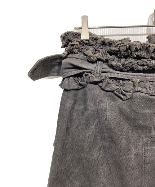 tricot COMME des GARCONS（トリココムデギャルソン）tricot COMME des GARCONS (トリココムデギャルソン) フリルデザインミリタリースカート グレー サイズ:Mの古着・服飾アイテム