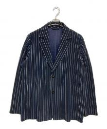 HOMME PLISSE ISSEY MIYAKE（オム プリッセ イッセイ ミヤケ）の古着「テーラードジャケット」｜ネイビー