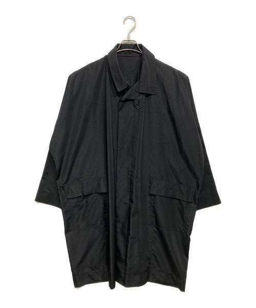 132 5. ISSEY MIYAKE（132 5. イッセイ ミヤケ）132 5. ISSEY MIYAKE (132 5. イッセイ ミヤケ) 比翼コート ブラック サイズ:3の古着・服飾アイテム